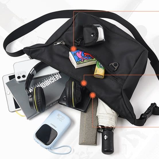 ボディバッグ 多機能収納スリムボディバッグ