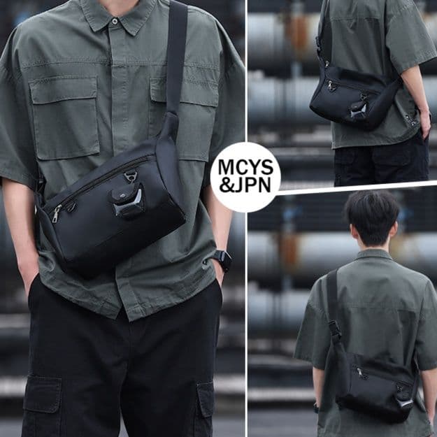 ボディバッグ 多機能収納スリムボディバッグ