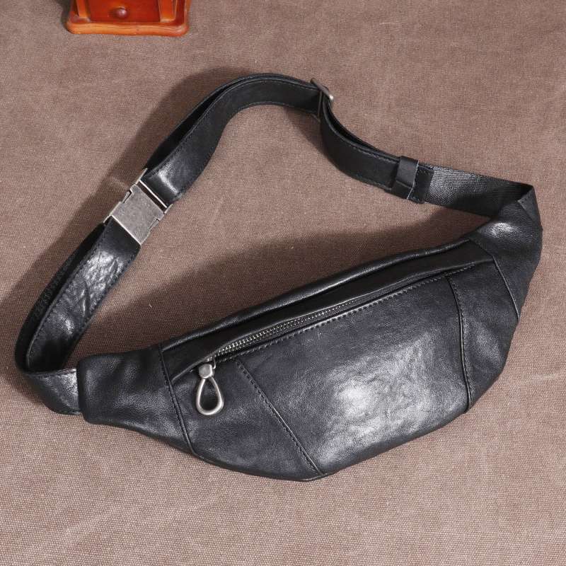 ボディバッグ　シンプル牛革ボディバッグ