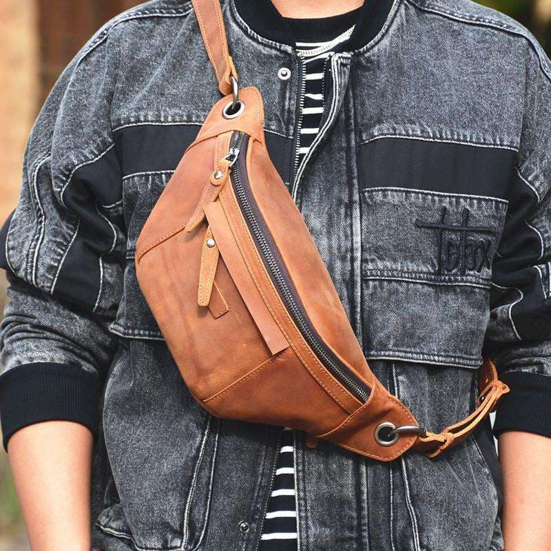 ボディバッグ 本革職人仕上げウエストポーチ