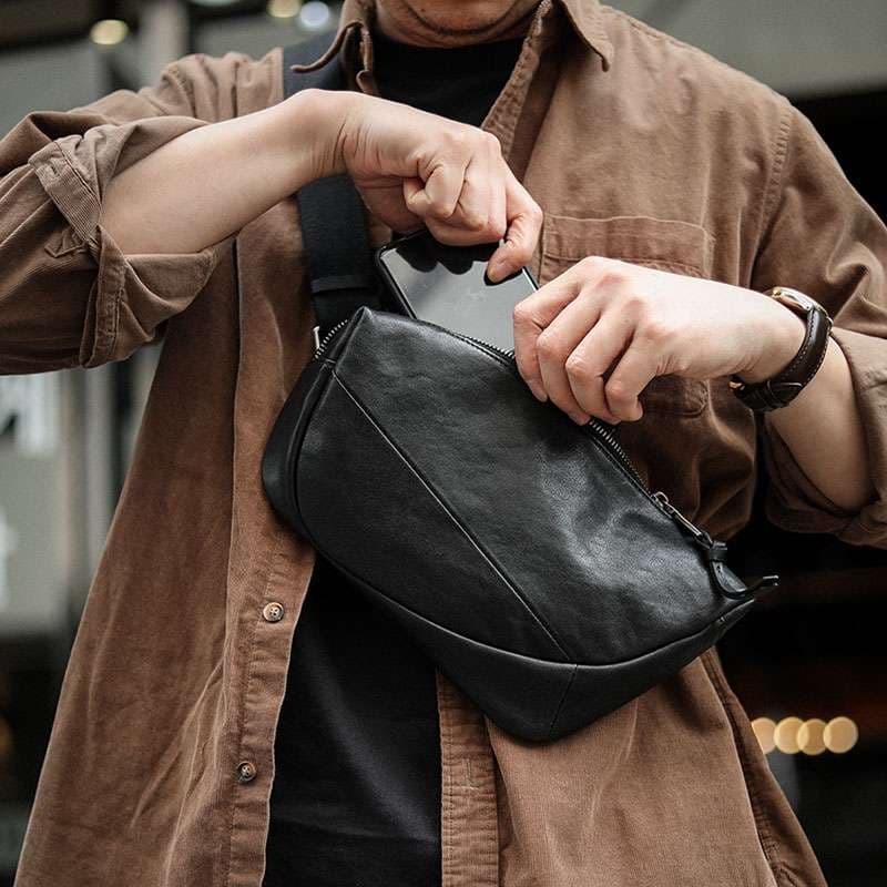 ボディバッグ 本革スタイリッシュボディバッグ