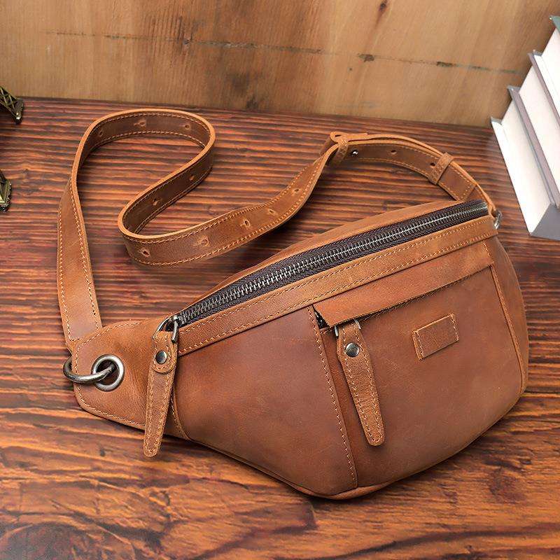 ボディバッグ 本革職人仕上げウエストポーチ