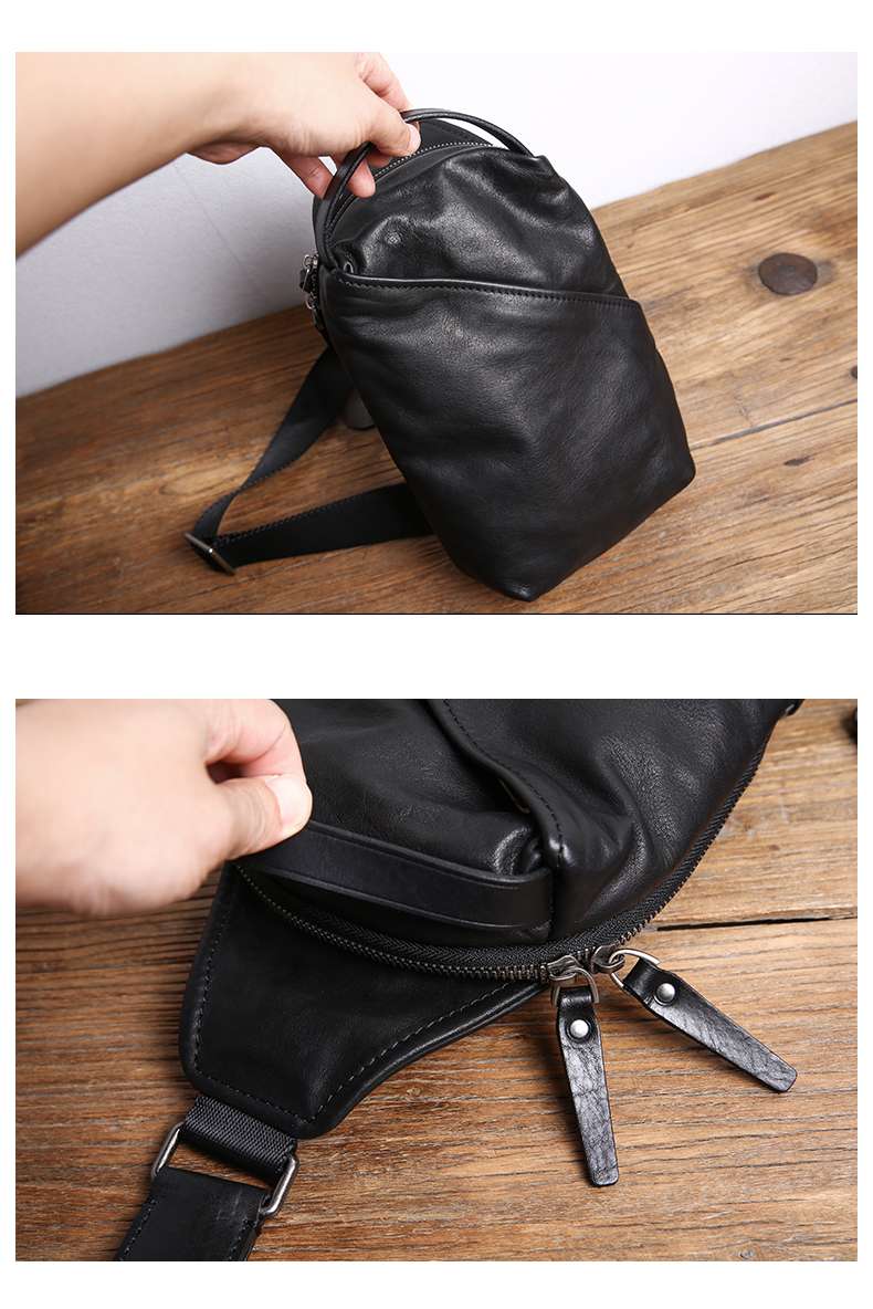 ボディバッグ　都会派レザー斜めがけボディバッグ