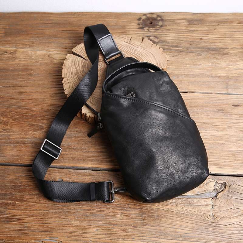 ボディバッグ　都会派レザー斜めがけボディバッグ